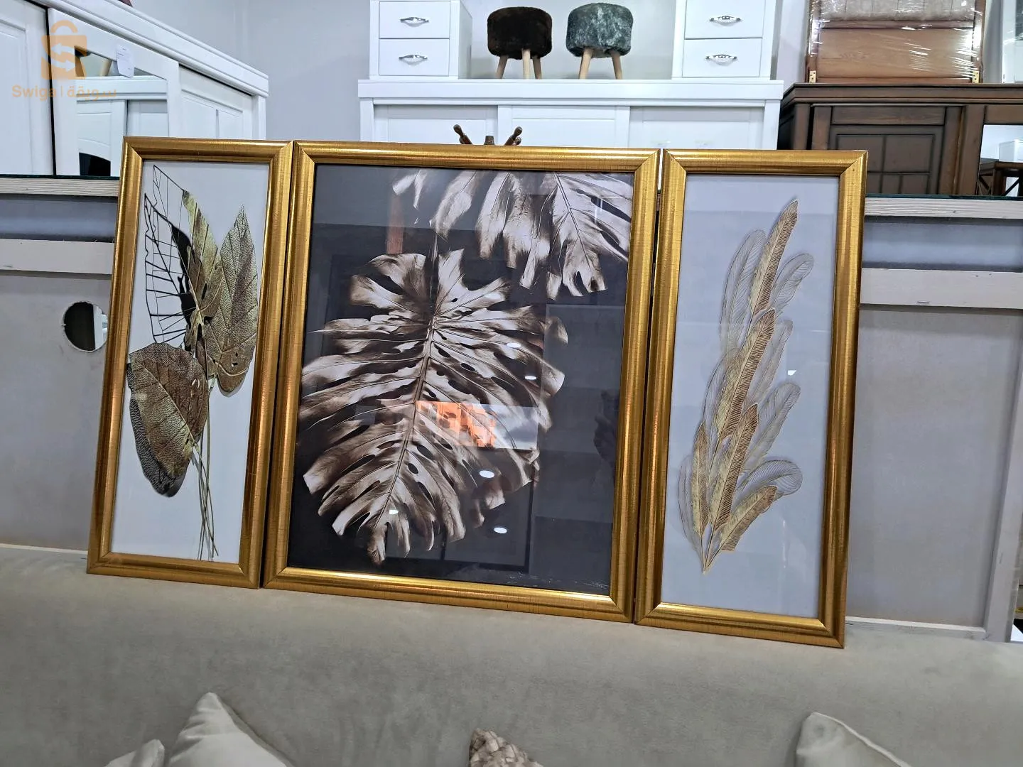 Cadre canvas la toile en verre et en bois