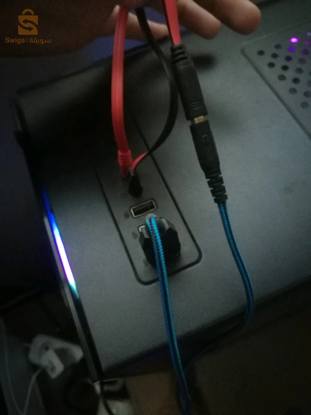 casque gaming borofone blue light