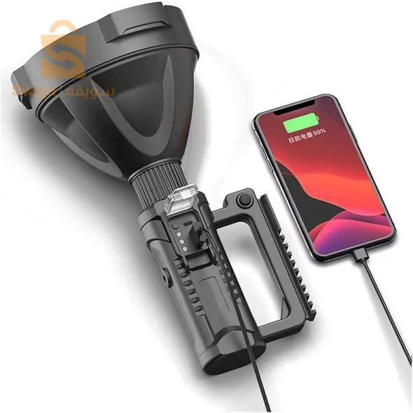 مصباح LED يدوي بأوضاع إضاءة ساطعة ومختلفة مع بنك للطاقة وحامل ثلاثي Lampe Torche Rechargeable Avec Power Bank et Trépied W590