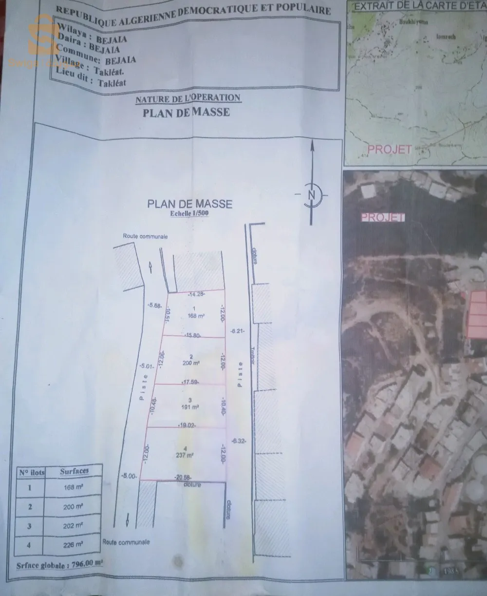 vente des lots a Béjaïa ville