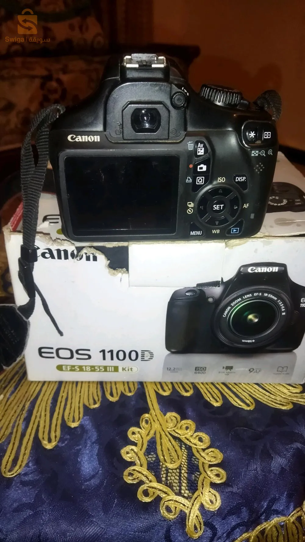 كاميرا كانون بدون شاحن 
أوبجيكتيف 18 -55
كارتونة