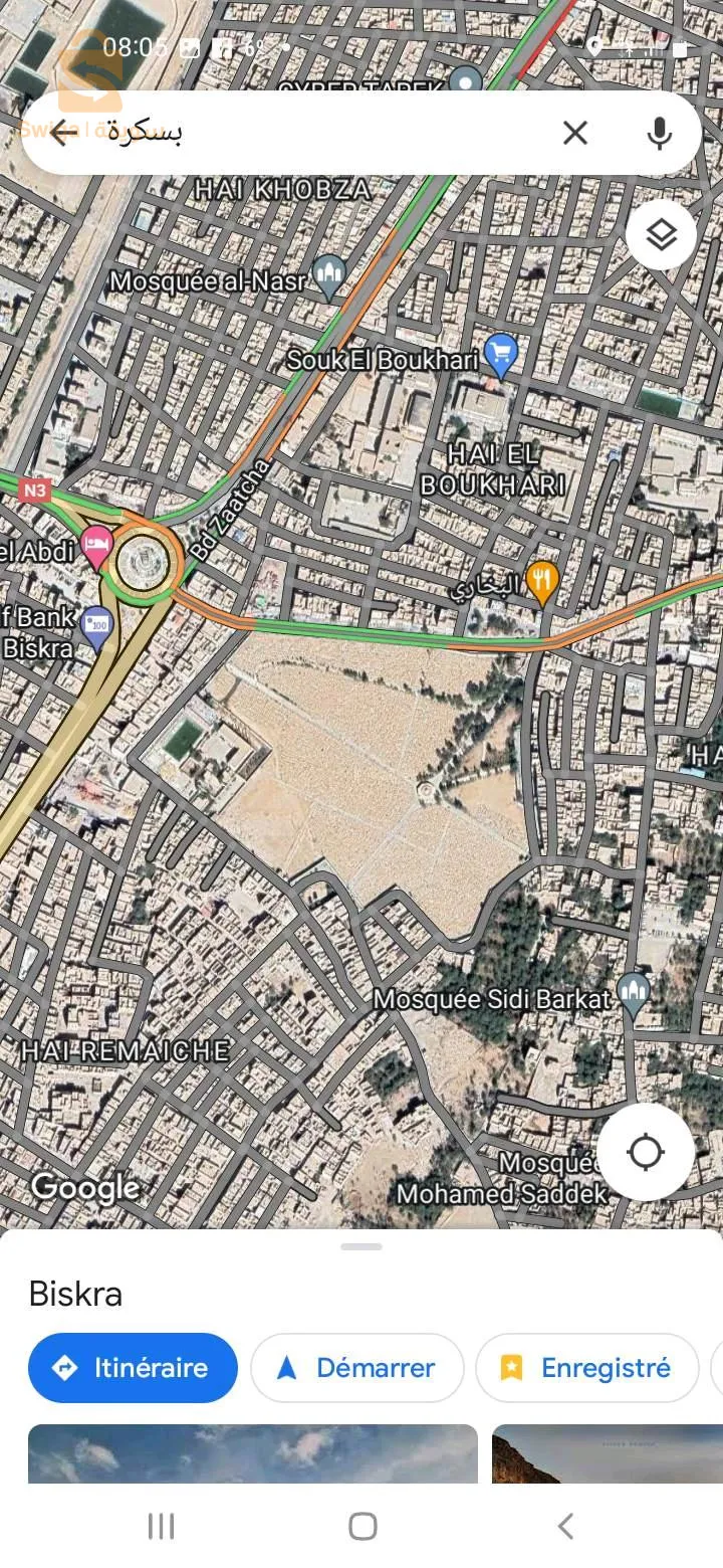 قطعة أرض خلف مقبرة البخاري مقابل مسجد بركات عبد الرحمان