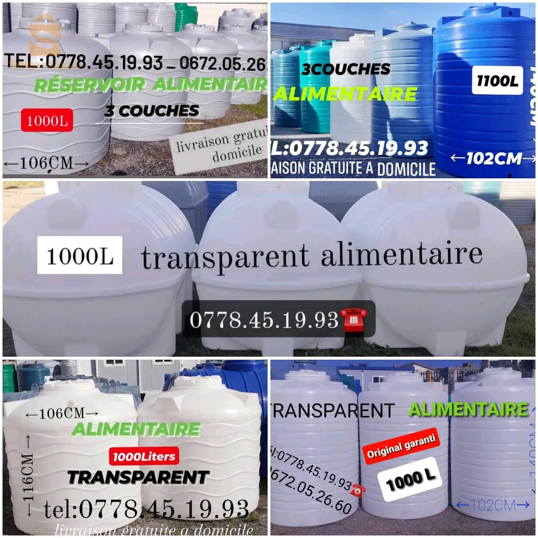 خزانات مياه غذائية أصلية ذات 3 طبقات جودة عالية ضمان 10 سنوات كل السعات والاحجام والالوان توصيل مجاني حصريا من المصنع اليكم