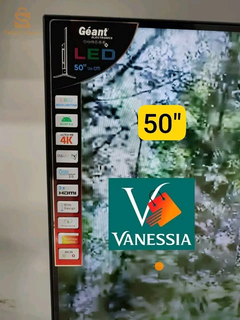Téléviseur Géant Garantie 50 pouces smart Android 9.0 qualité 4K Ultra HD