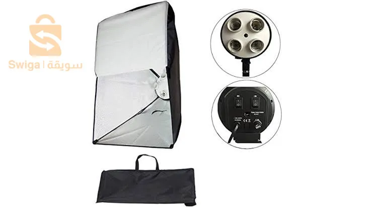 Softbox 4 lampes lumière continue