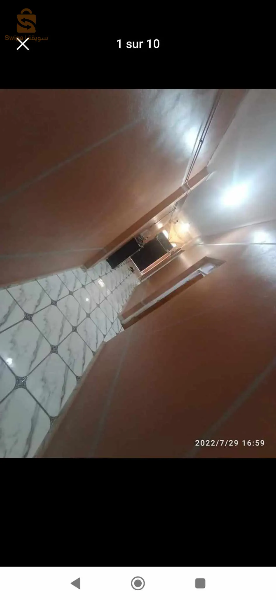 سكن رائع للبيع او للتبديل  بروميار ايتاج مفينية كامل و فيها حوش الفوق في قايس ولاية خنشلة المساحة 100 
فيها غرفة واسعة +صالة+ مطبخ +حمام +دوش + حوش الفوق
الماء متوفر 24 ساعة +نظام حماية الباب الخارجي