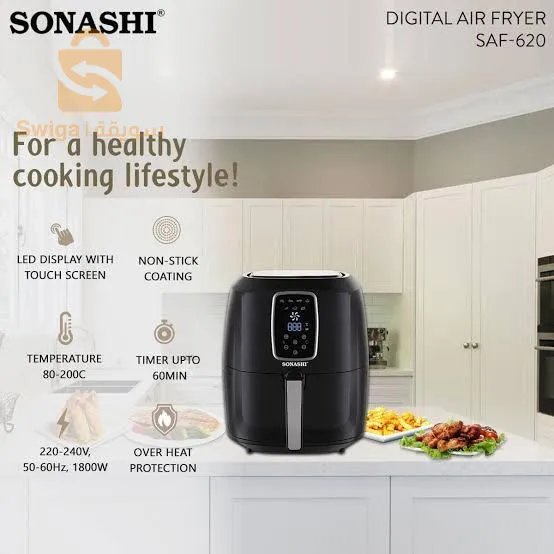 Friteuse sans huile sonashi 6.2L saf-620