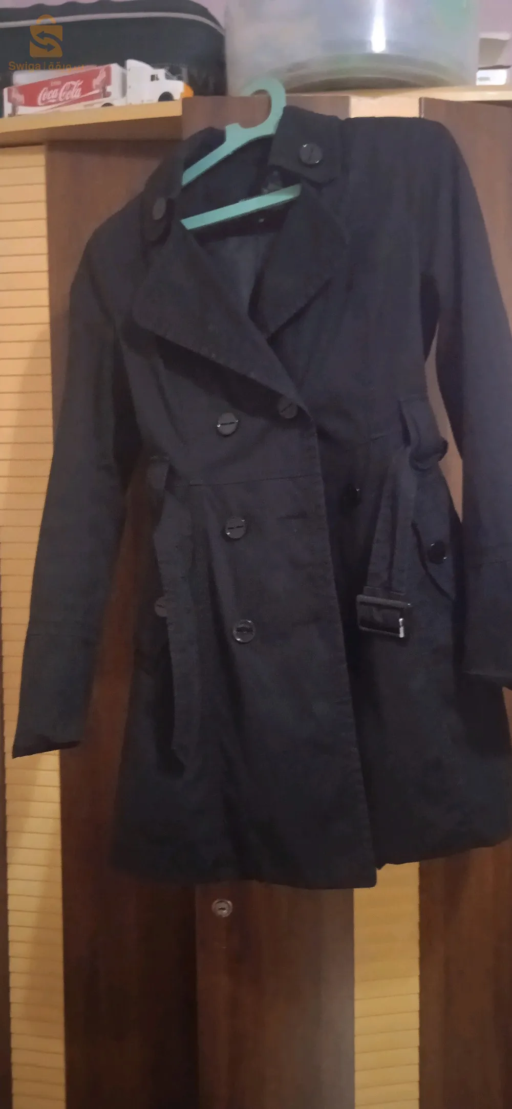 ترانش كوت لون اسود وبني وجيلي نسائي