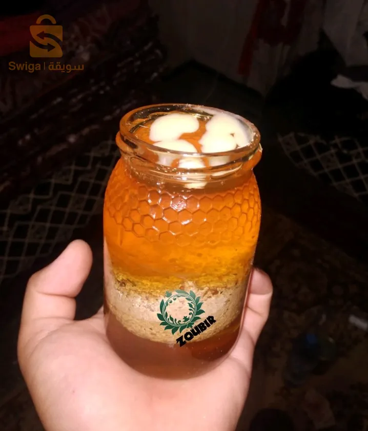 عسل +حبوب الطلع +عكبر +غذاء ملكي
