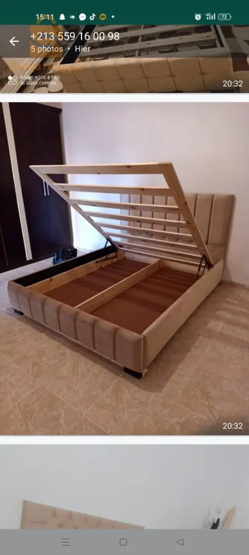 سرير مغلف من الورشة إلى الزبون