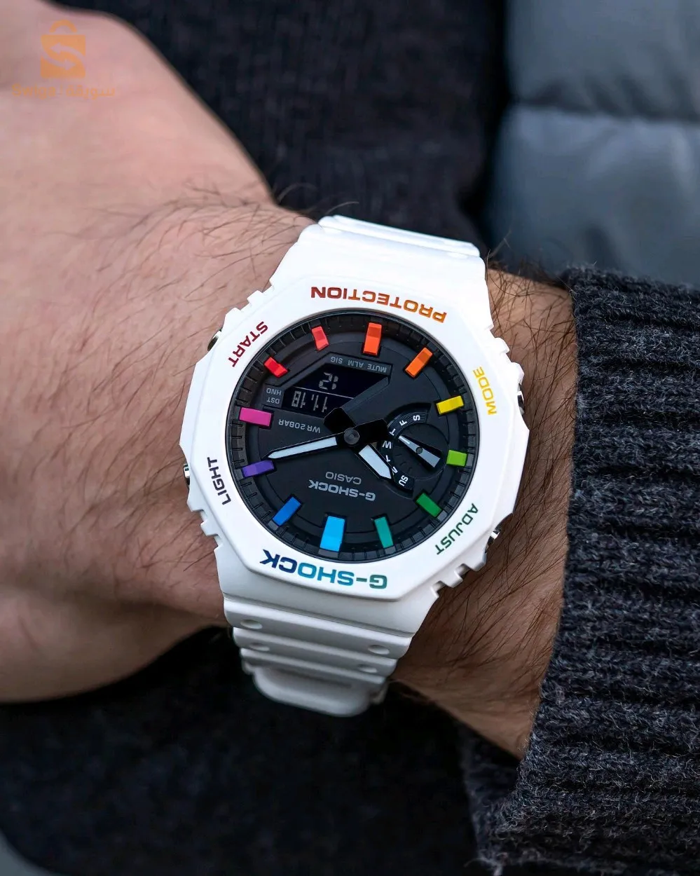 montre Casio G-Shock Grafiti_Blanc