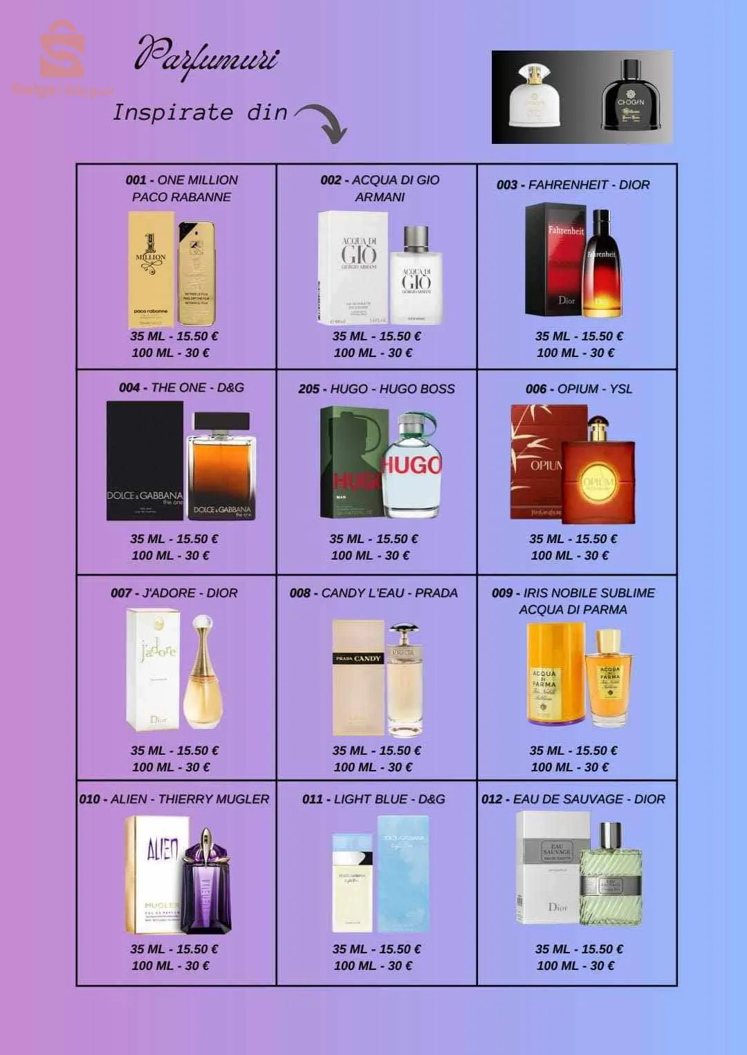 Parfum pour femme d'origine par commande