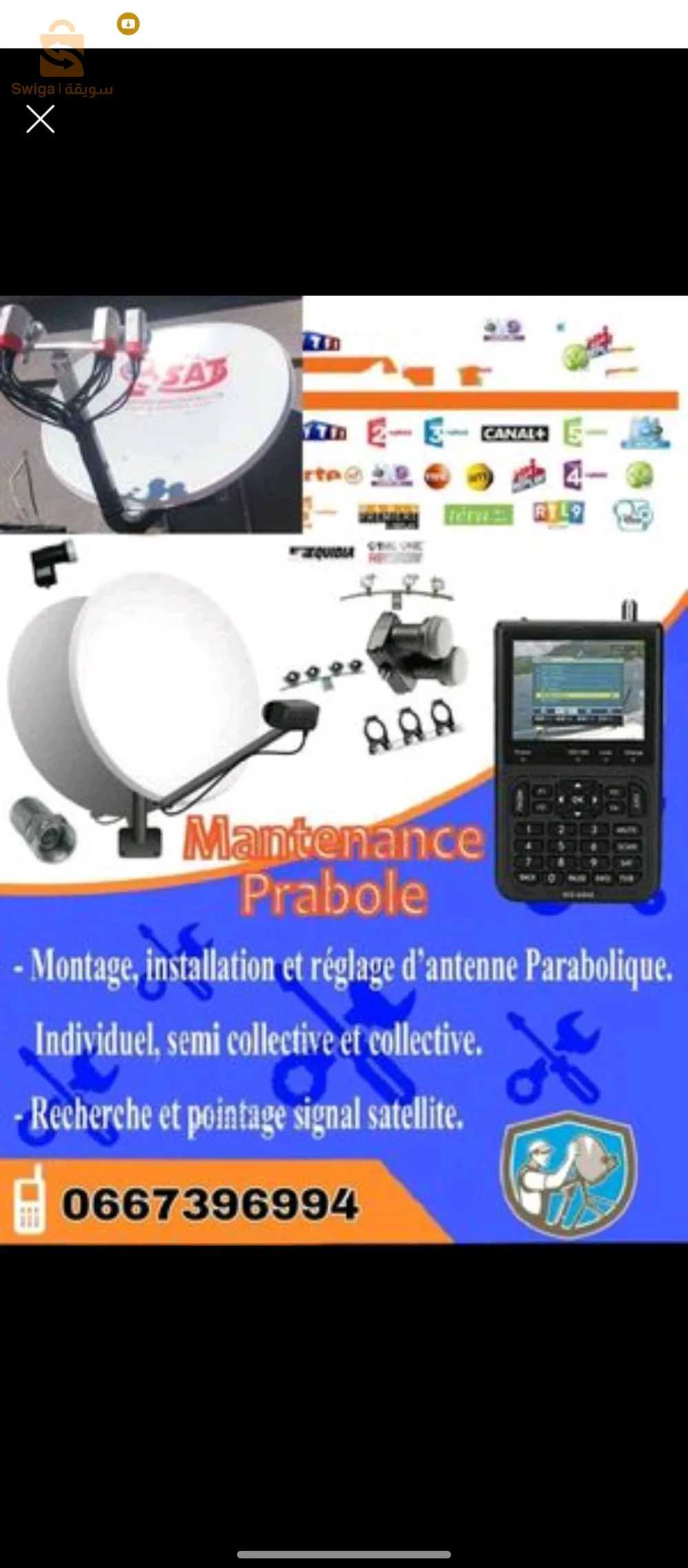 reglage et pointage parabole