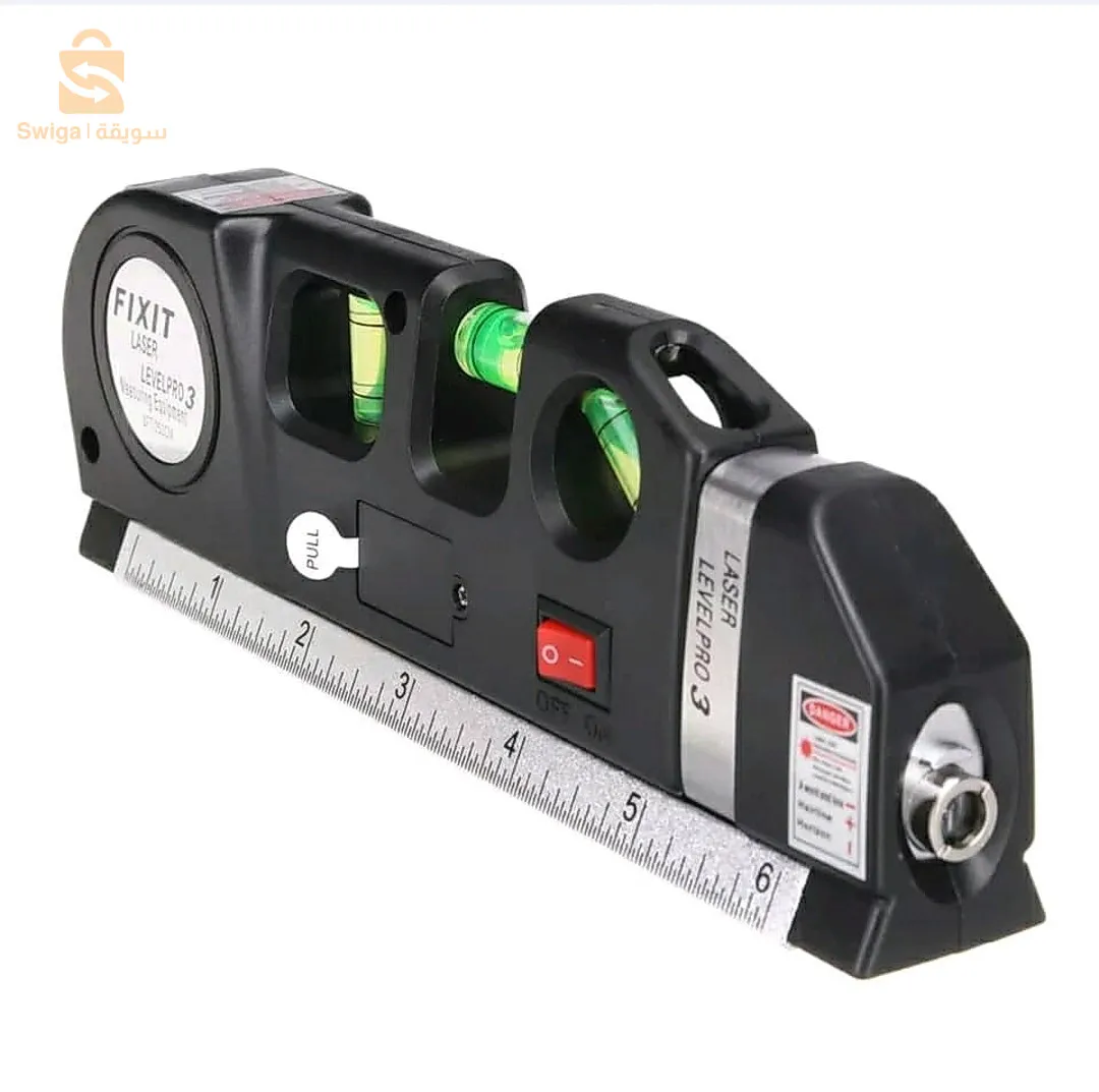 Niveau Laser 4en1 Fixit Level pro 3 Outil de musure Polyvalent Ruban De 8 Pieds