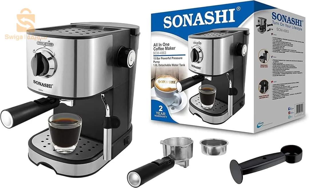 cafetière sonash mini model 15 bars capacité 1,L 850 w scm