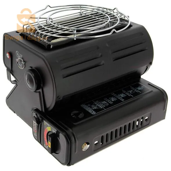 موقد محمول للطهي والتسخين 2في1 يعمل بالغاز صغير الحجم Mini Réchaud et Resistance à Gaz Portable Idéal Pour les Camping 1.3kw