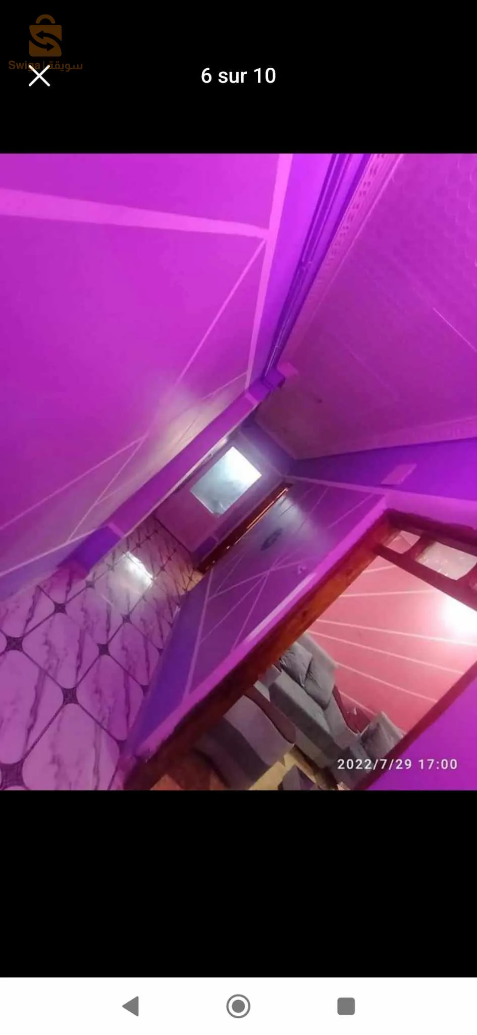 سكن رائع للبيع او للتبديل  بروميار ايتاج مفينية كامل و فيها حوش الفوق في قايس ولاية خنشلة المساحة 100 
فيها غرفة واسعة +صالة+ مطبخ +حمام +دوش + حوش الفوق
الماء متوفر 24 ساعة +نظام حماية الباب الخارجي