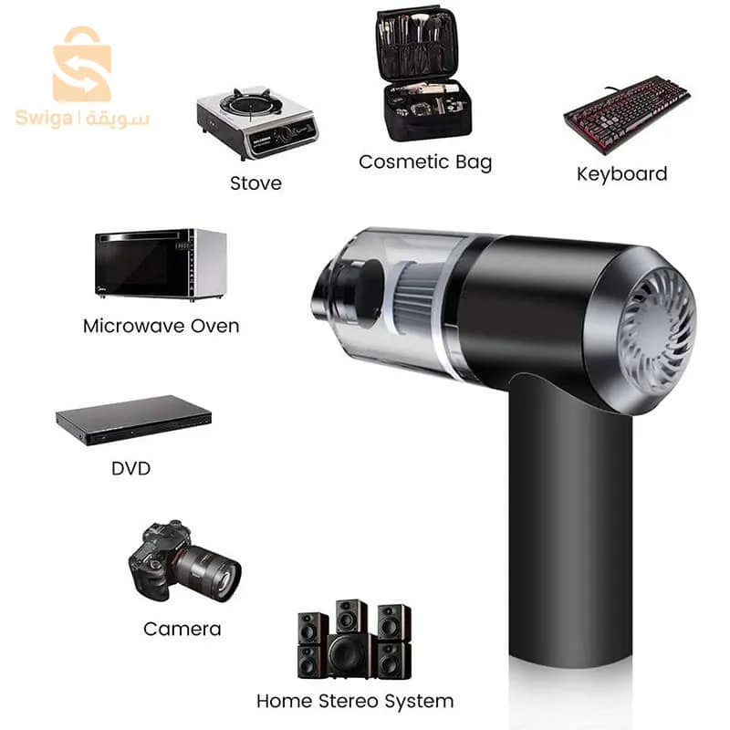 🔴صووولد🔴مكنسة كهربائية لاسلكية صغيرة قابلة للشحن للسيارة والمكتب والمنزلج