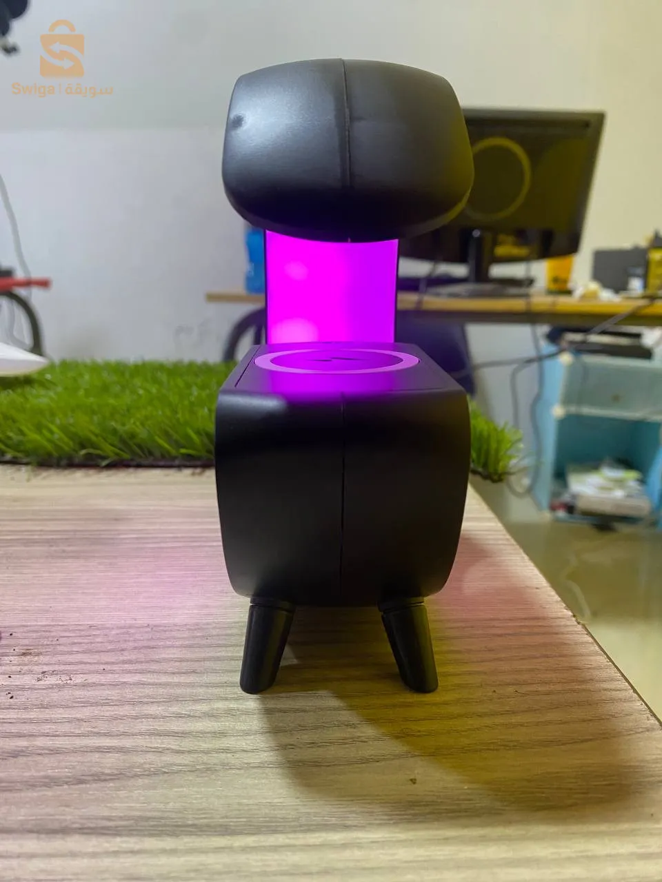 ساعة منبه ذكية من النوع G تعمل بتقنية البلوتوث وسماعات شحن لاسلكية RGB Light