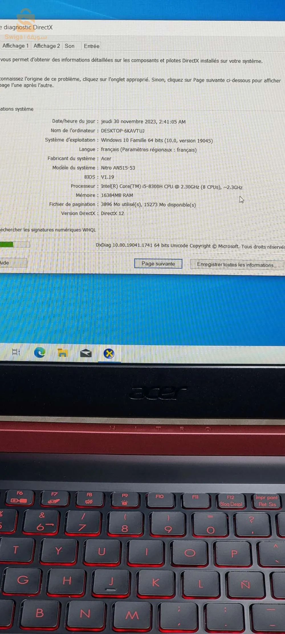 Acer nitro 5 i5-8300H