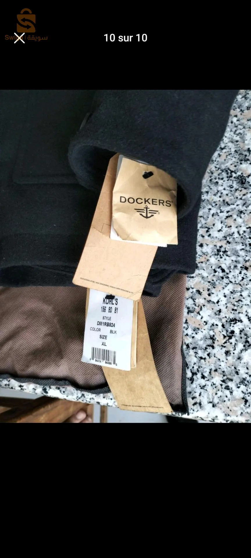 manteau homme mi long original marque Dockers taille L+XL.neuf.