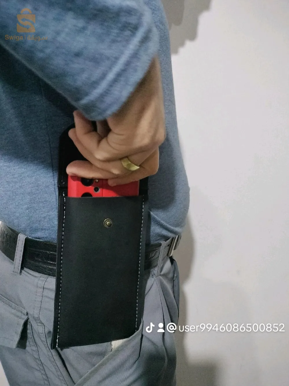 حامل الهاتف النقال في الحزام لكل انواع الهواتف المحمولة الجديدة يسهل ويساعد في حمل الهاتف النقال 0542664867porte téléphone