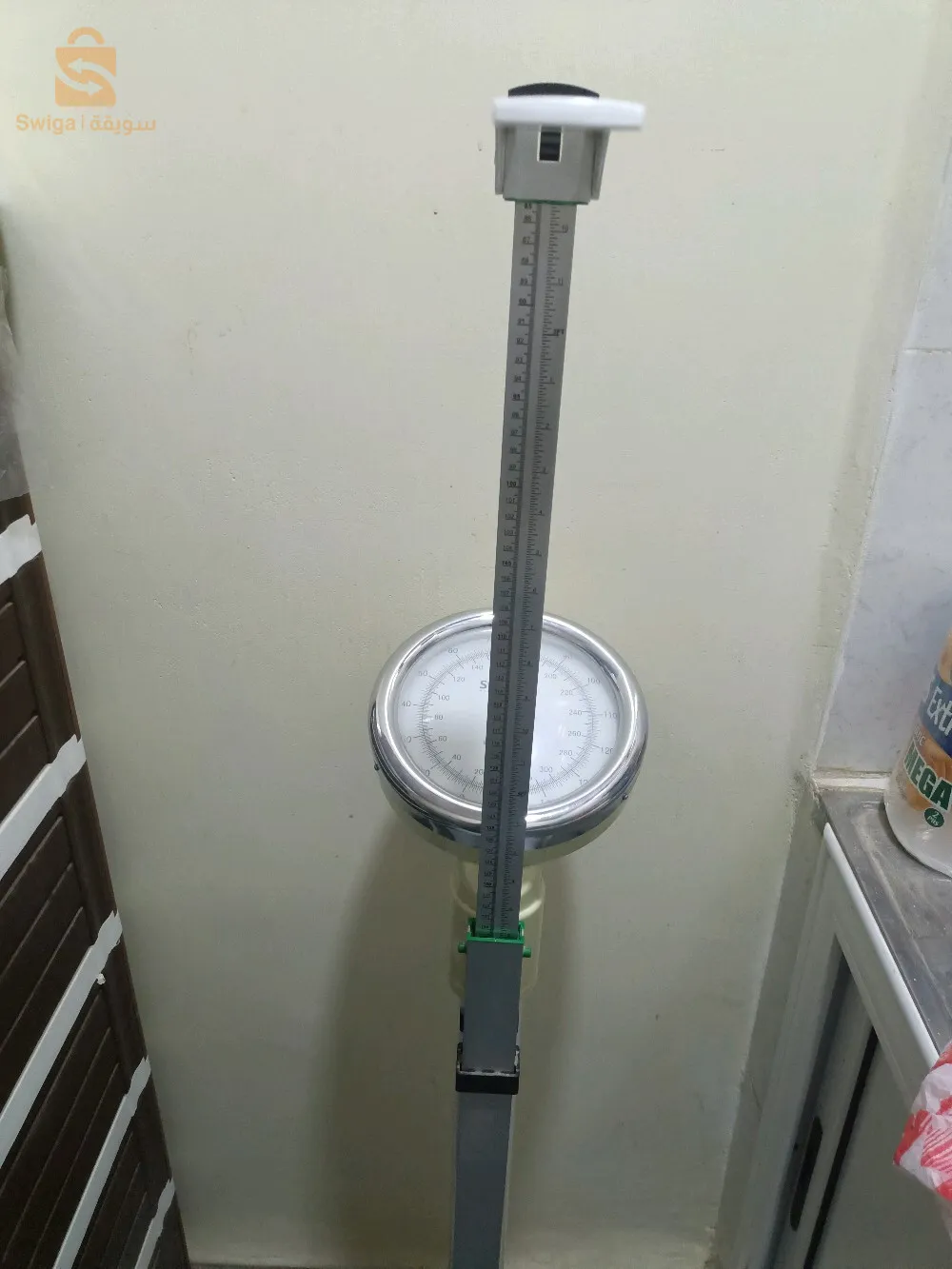 pèse personne mécanique avec toise