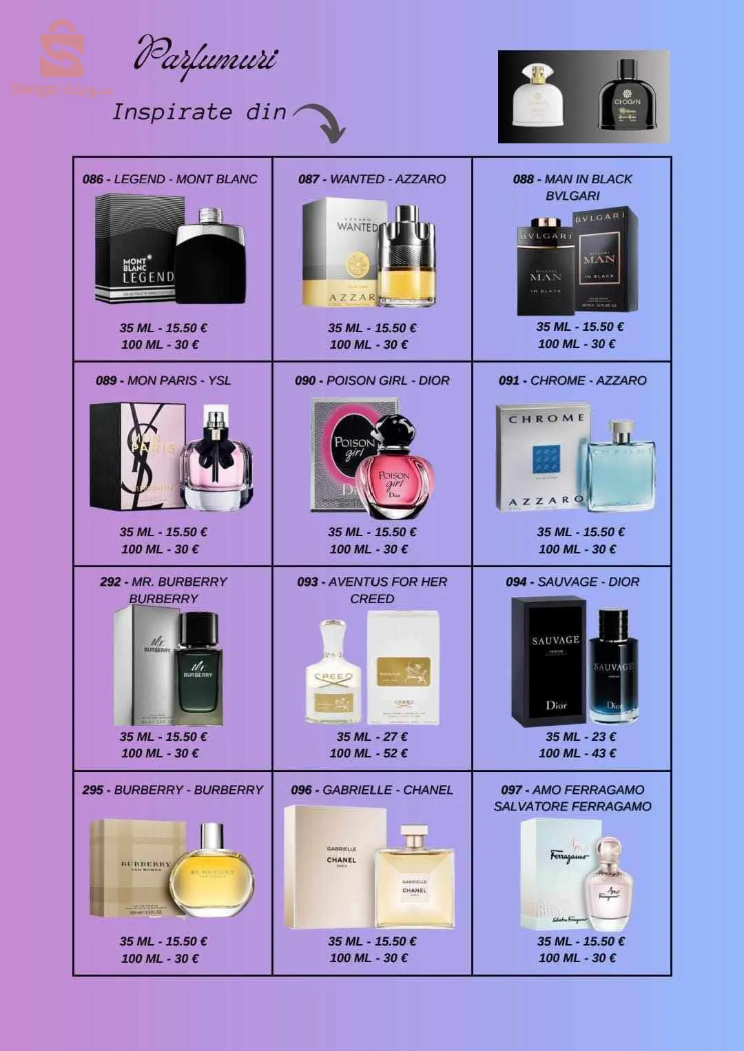 Parfum pour femme d'origine par commande