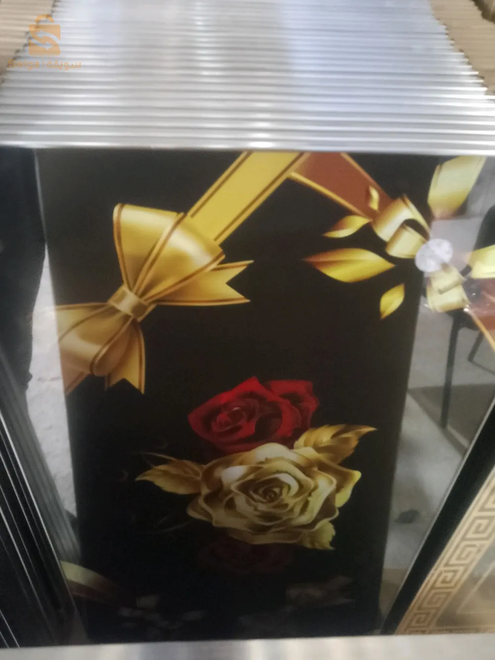 طابلة زجاج 3D اربع كراسي 15000 
6كراسي 17000