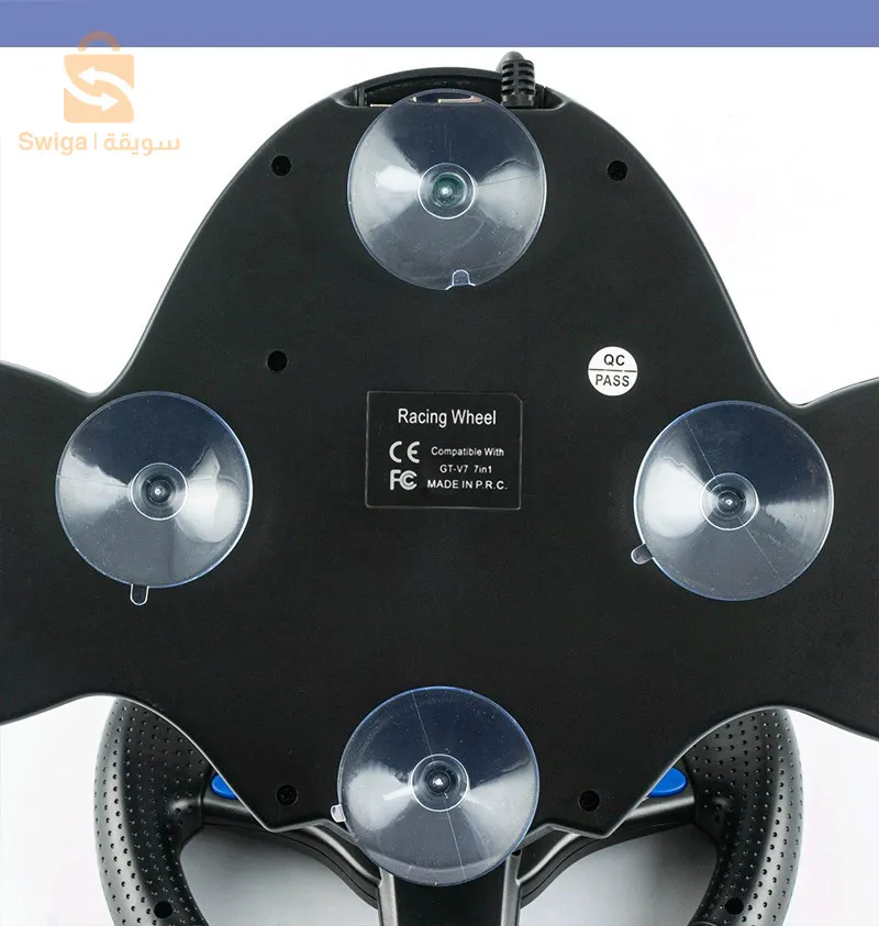GT-V7 volant de jeu avec contrôleur de Vibration à 180 degrés, Compatible avec Nintendo Switch, PS2, PS3, PS4 ,Xbox 360 ,PC