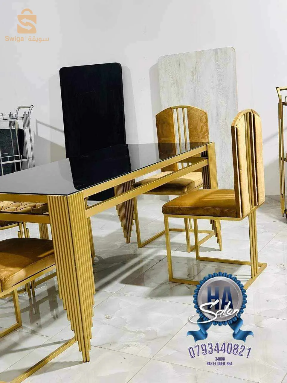 طاولات مودة و جودة 
طاولة ب 6 كراسي ب دج 85000
............ب 8 كراسي ب 95000 دج