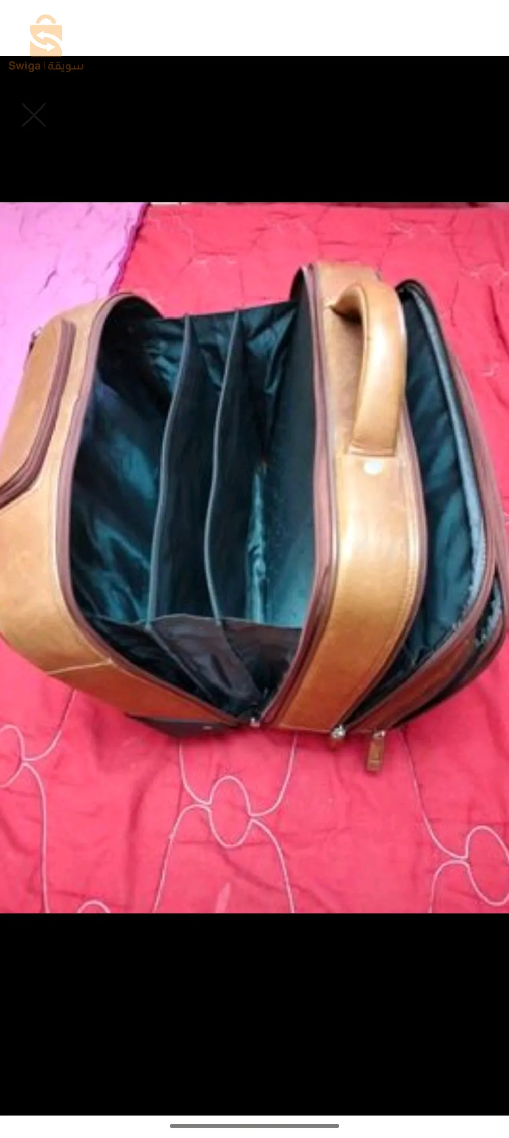 valise pilote de luxe en cuir comme neuf .