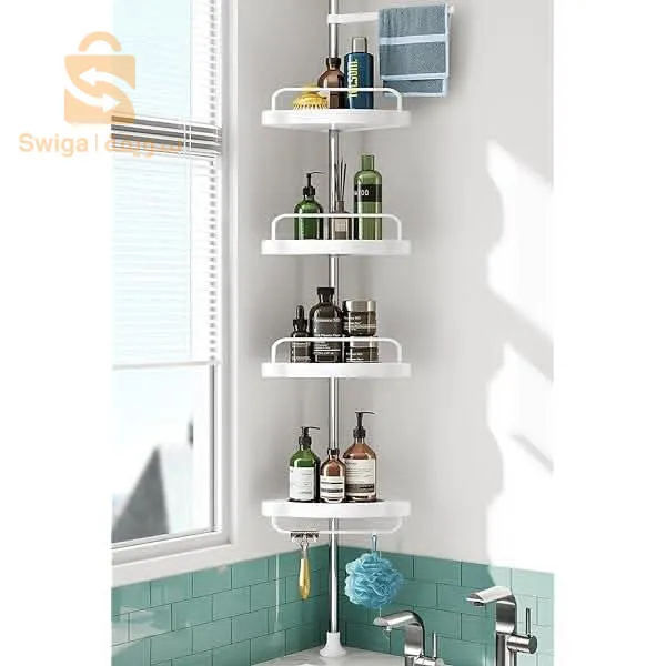 رف تخزين أغراض الحمام القابل للتعديل