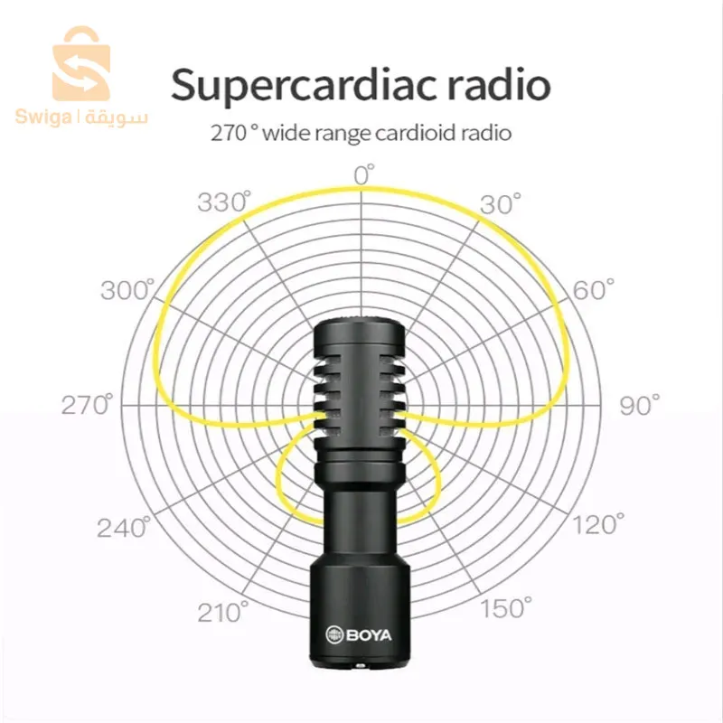 Boyaمكرفون احترافي مناسب لتسجيل وتحسين الصوت في الفديوهات والمقاطع الصوتية
