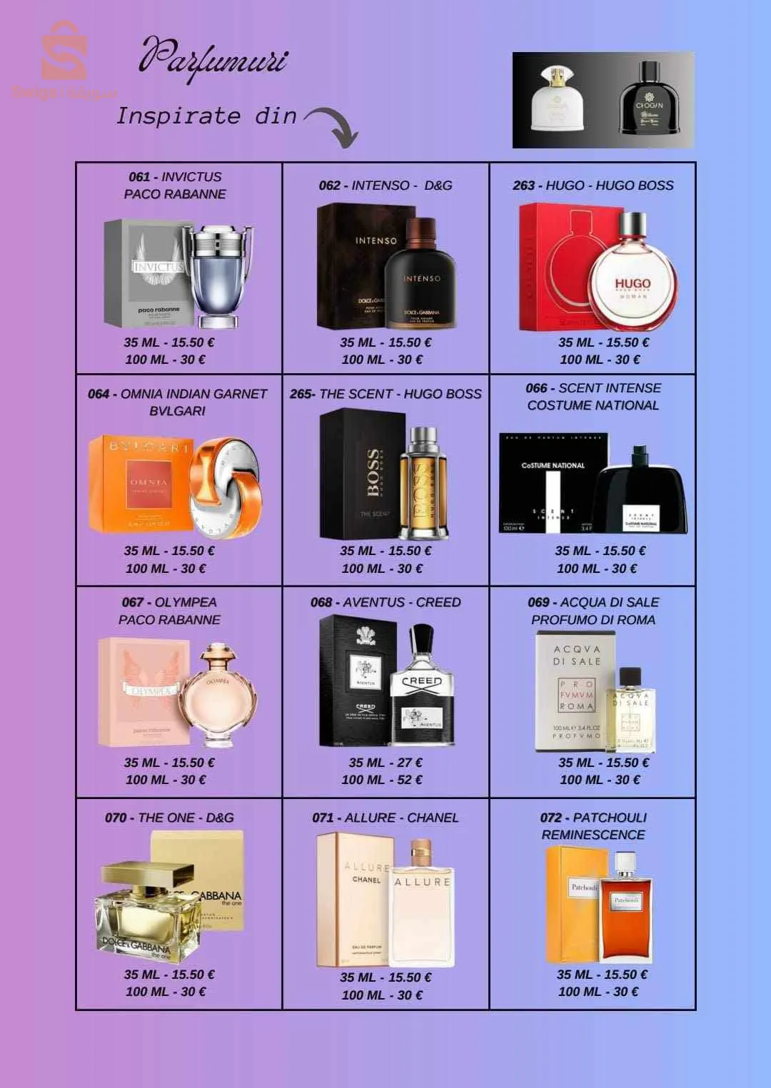 Parfum pour femme d'origine par commande