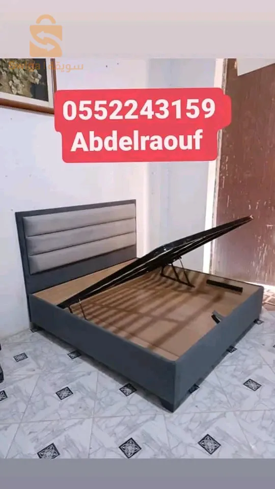 fabrication de lit capitonnée coffre