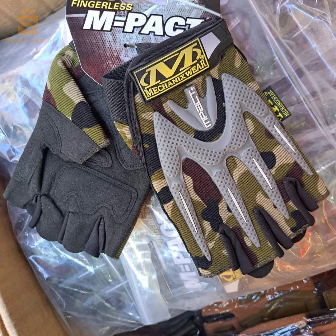Mechanix Gants de Moto antidérapants demi-doigt قفازات المضادة للانزلاق نصف اصبع للدراجات النارية$👍
