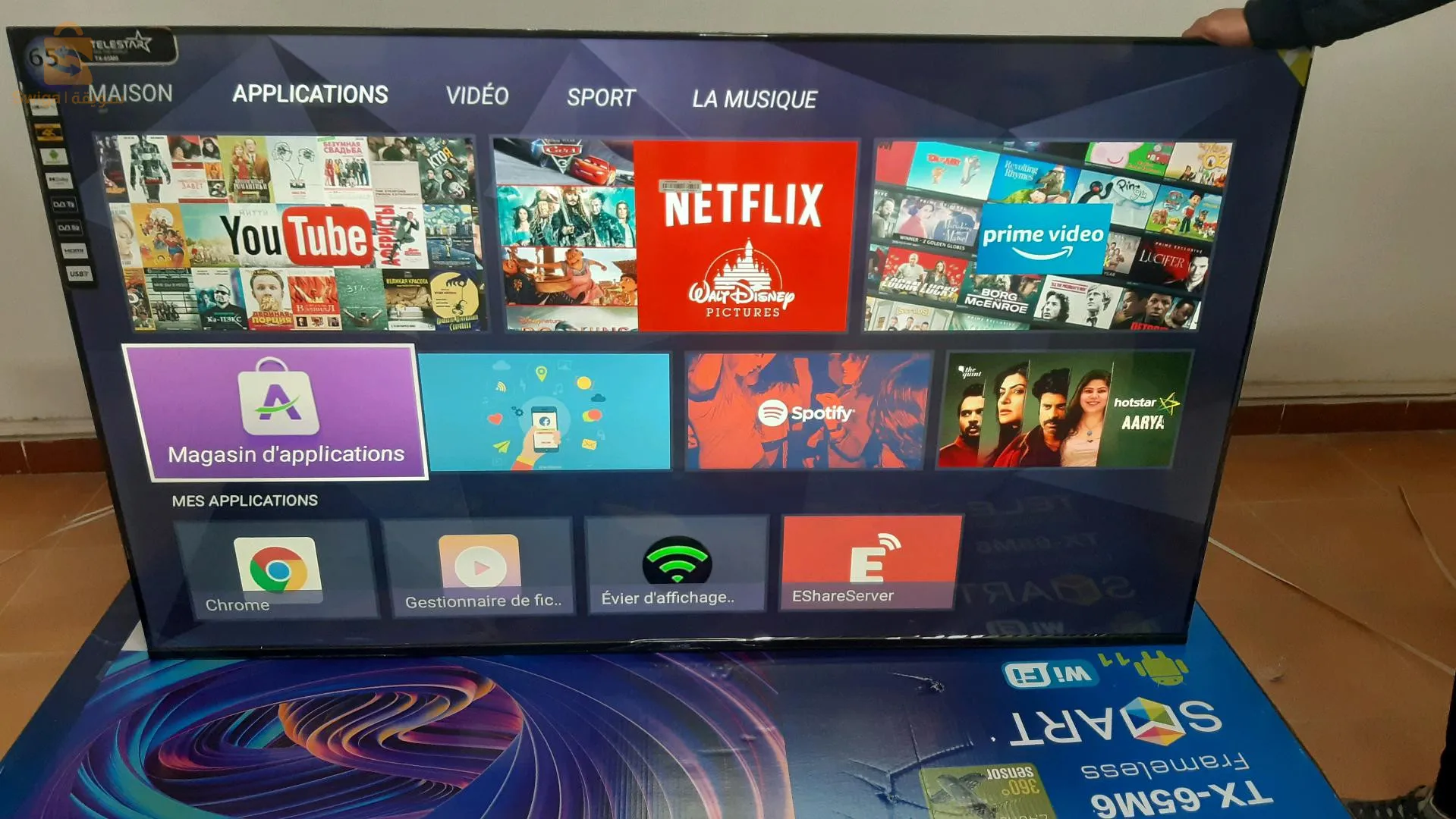 Tv 65 pouce Telestar 4k uhd smart android 11