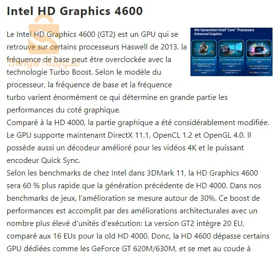 laptop i5-4300M 2.6GHZ 8G ram 500 hdd 3-4h batterie