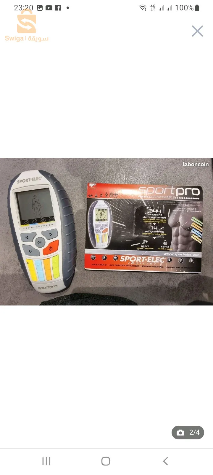 electro stimulateur Sport Elec,94 programmes de musculation,massages et récupération