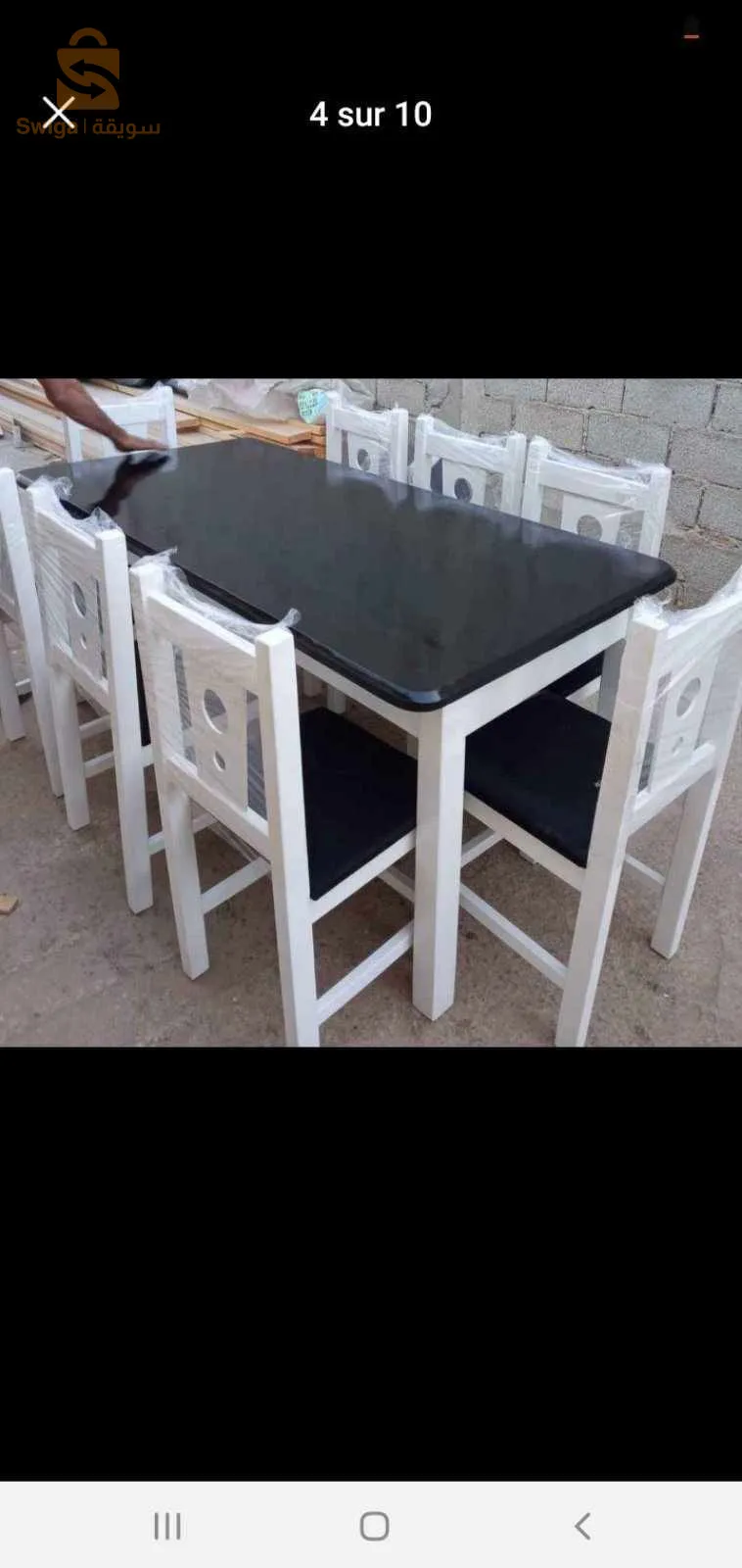 طاولات طعام مرحبا بكم من الورشة للزبون