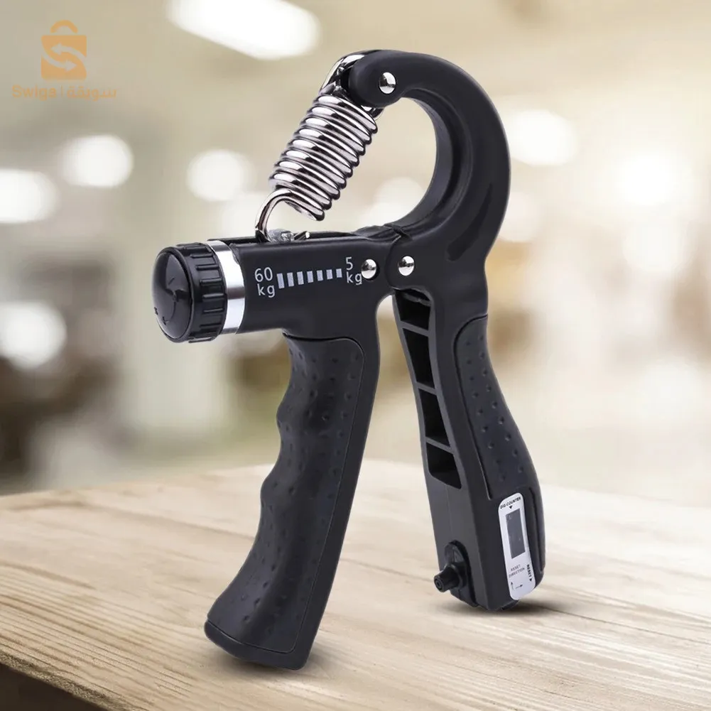 Grip Strengthener Kit (5 Pieces) Grip Strength Trainer, Forearm Workout, Adjustable, Finger Strengthener, Ring and Stress Ball with Carrying Bag