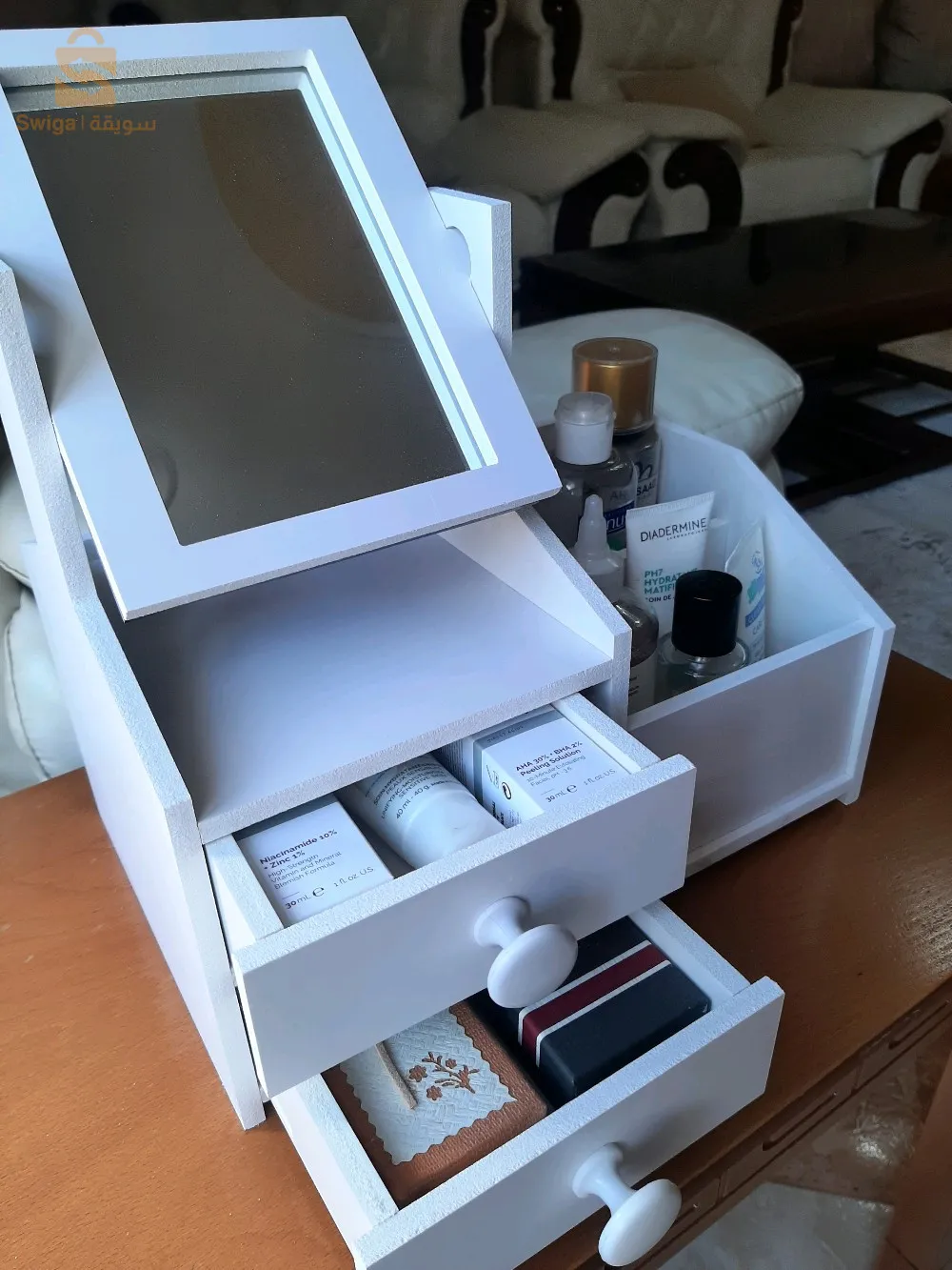 meuble rangement maquillage et bijoux