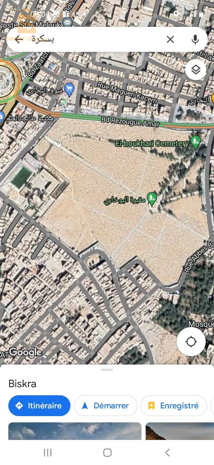 قطعة أرض خلف مقبرة البخاري مقابل مسجد بركات عبد الرحمان