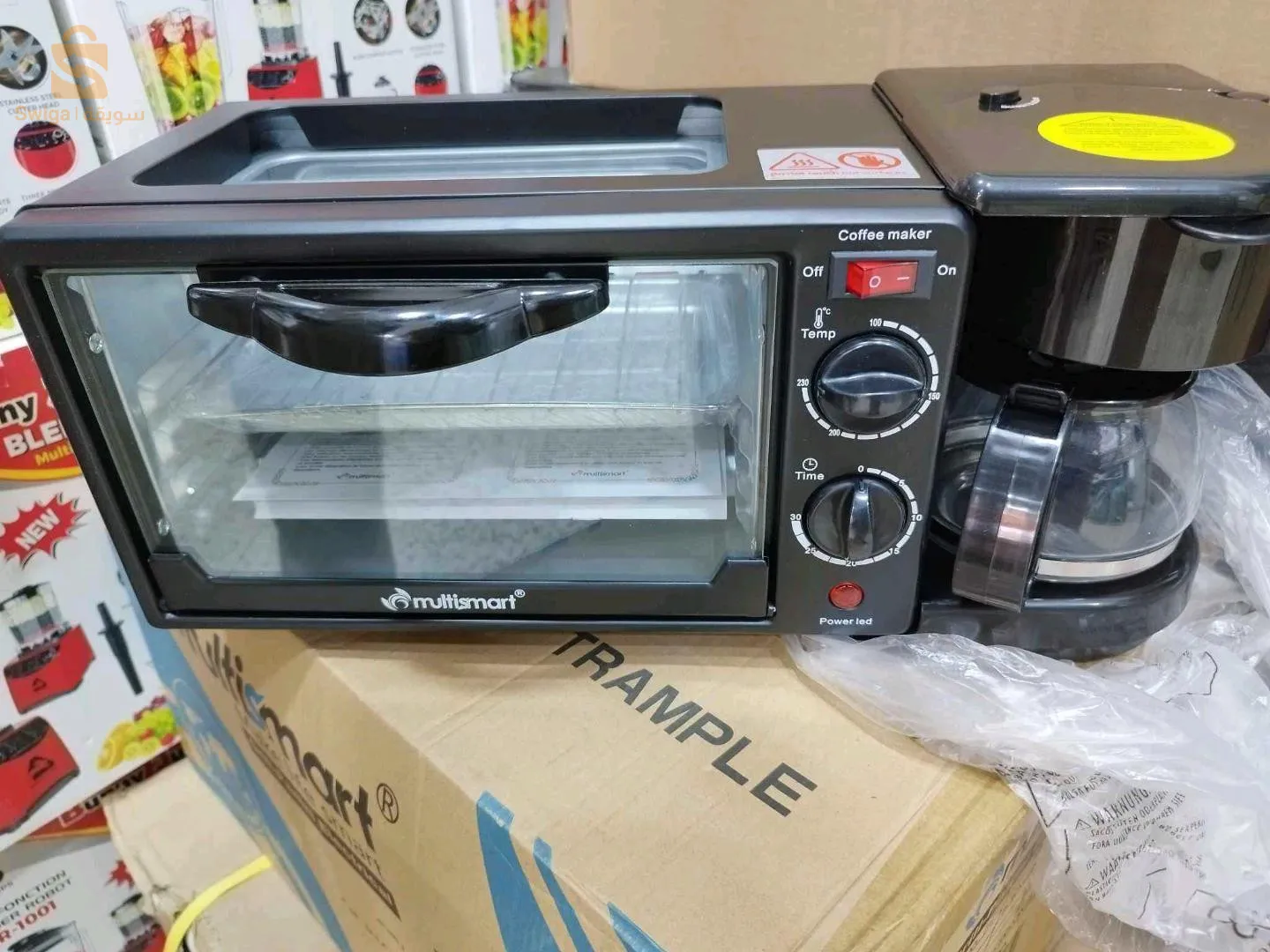 Multismart Four Électrique Grillade Et Cafetière 3 En 1
فرن كهربائي وماكينة صنع القهوة 3 في :  دج  مليون وتسعينلف 
✅متعدد الوظائف: مشاوي - معجنات مشوية - صانعة قهوة
✅سعة الفرن: 7.0 لتر (240 × 120 × 240 ملم)
✅سعة ماكينة صنع القهوة: 600 مل 4 أكواب تحكم في درجة ✅الحرارة تصل إلى 230 درجة مئوية
✅مقلاة شواء بغطاء زجاجي
مؤقت 30 دقيقة مع رنين الجرس
✅ضوء المؤشر
✅الخامة: بلاستيك ، فولاذ مقاوم للصدأ
✅تيار متردد 220-240 فولت ~ 50/60 هرتز 1050 واط