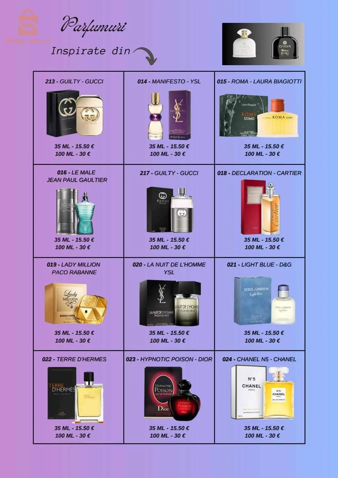 Parfum pour femme d'origine par commande