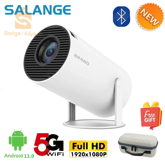 سالانج HY300 جهاز عرض صغير مع حقيبة خاصة مجانية أندرويد 11.0 WiFi6 BT5.0 HD 4K 720P التلفزيون المسرح المنزلي سينما ل شاومي سامسونج - AliExpress
