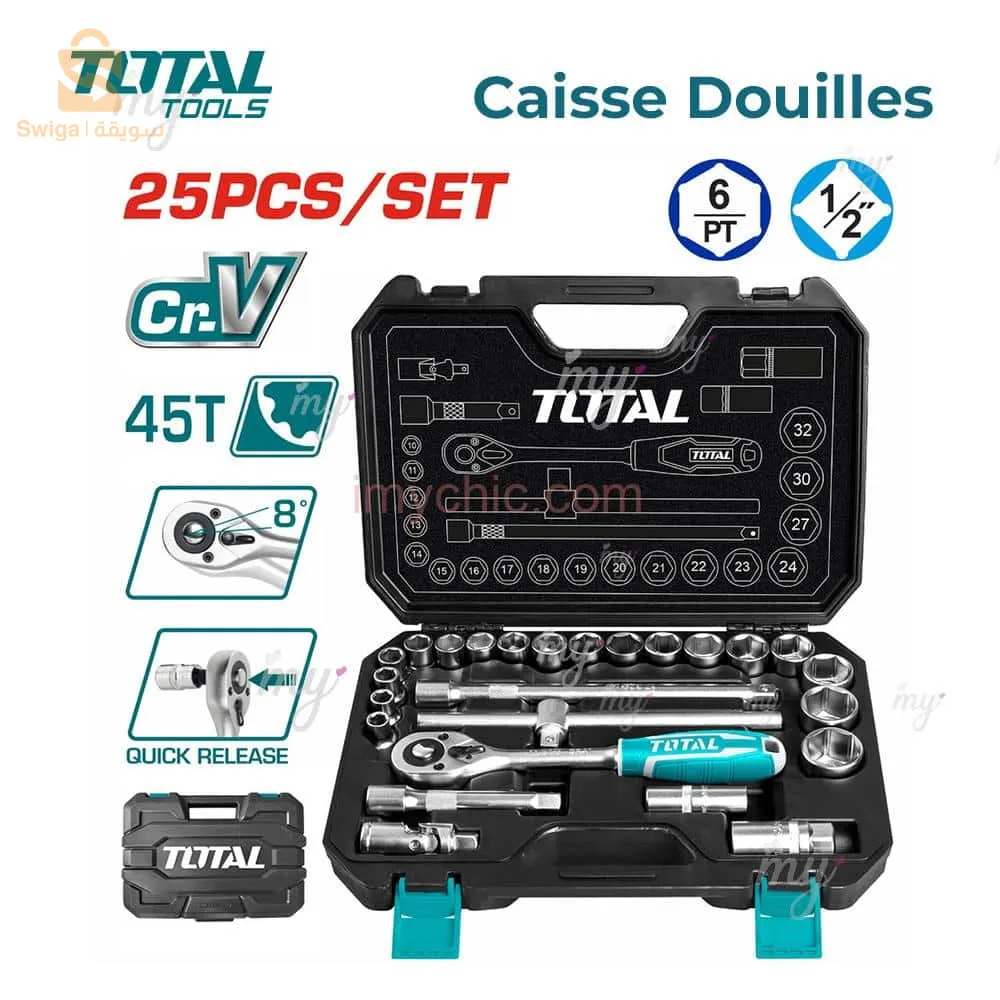 بوكس سوكيت 25 قطعة 1/2