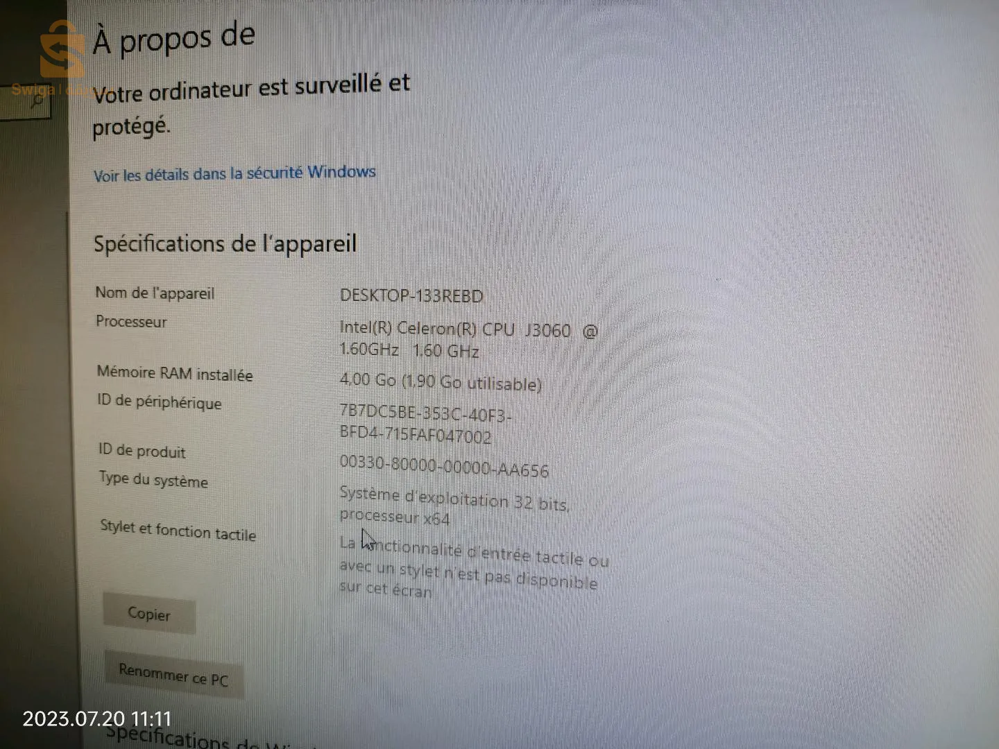 Pc hp all in one
