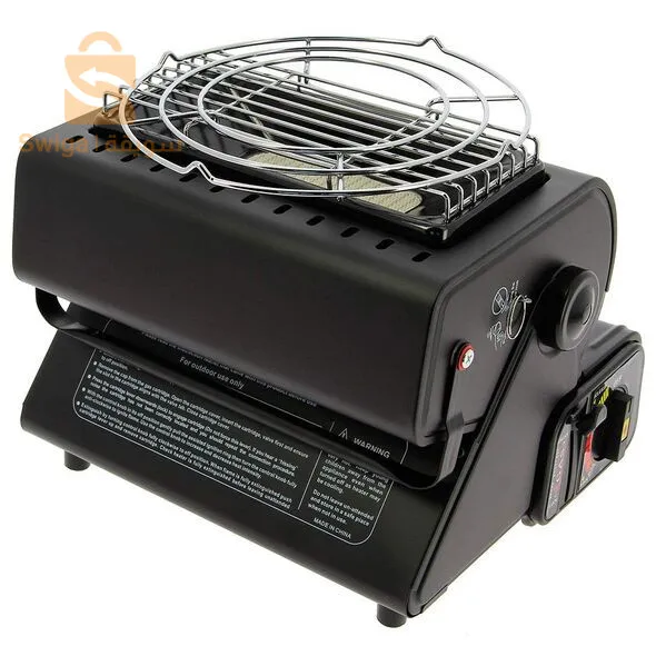 موقد محمول للطهي والتسخين 2في1 يعمل بالغاز صغير الحجم Mini Réchaud et Resistance à Gaz Portable Idéal Pour les Camping 1.3kw